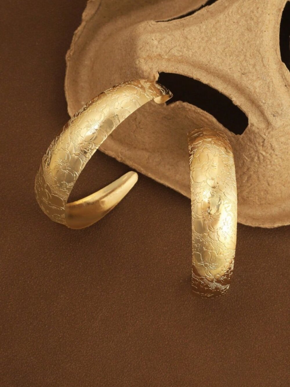 14K Gold Womens Large Chunky Etched Hoop Earrings Big 14 K Silver Hoops Jewelry